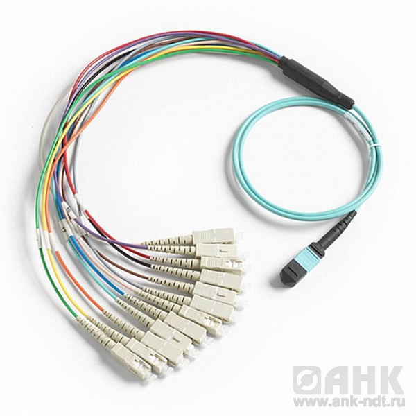 Fluke Networks BKC-MPO-USC, отводящий шнур - разветвитель 1 м для разъема MM MPO Unpinned SC