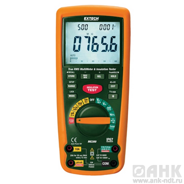 Тестер изоляции IV категории безопасности / Мультиметр с беспроводным интерфейсом для ПК (915 MГц) Extech MG300