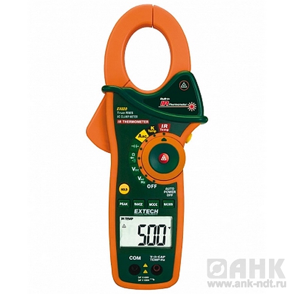 Токоизмерительные TRUE RMS клещи переменного тока на 1000А /DMM + ИК термометр Extech EX820