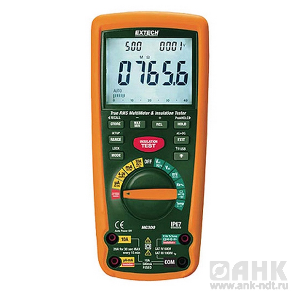 Тестер изоляции IV категории безопасности / Мультиметр с беспроводным интерфейсом для ПК (433 MГц) Extech MG302