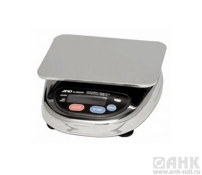Фасовочные электронные пыле-влагозащищенные весы AND HL-3000LWP