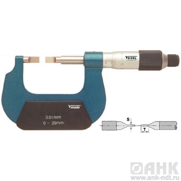 Микрометры Vogel гладкие для измерения пазов*