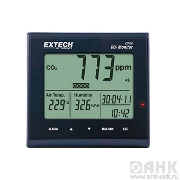 Настольный измеритель качества воздуха и концентрации углекислого газа Extech CO100