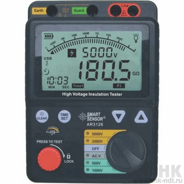 Тестер сопротивления изоляции AR3126