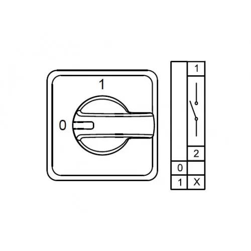 Аварийный двухпозиционный переключатель 0-1 KLEMSAN CS120270E 1 FAZ 120 A 90° 800059