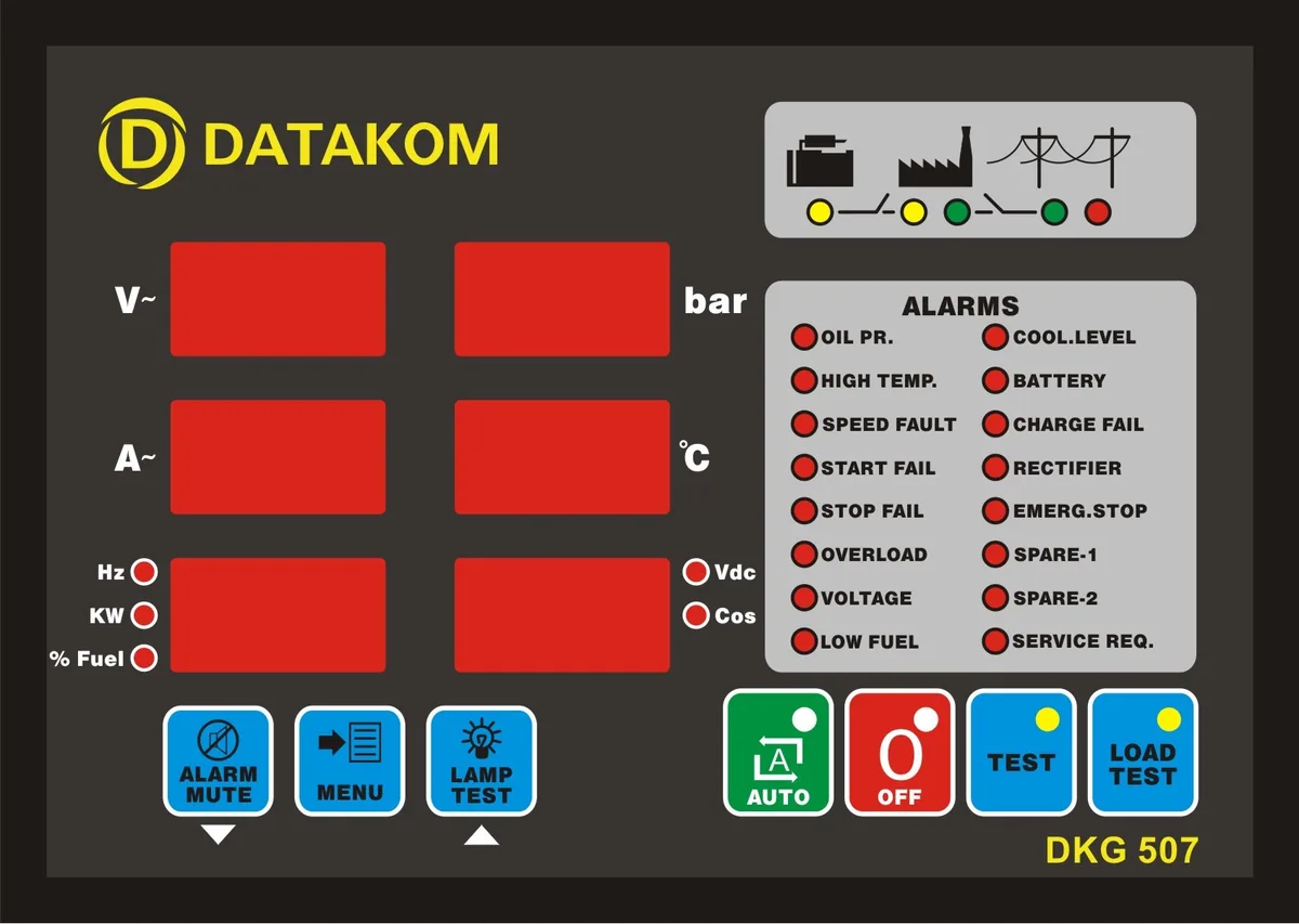Автоматический блок контроля неисправности электросети DATAKOM DKG-507