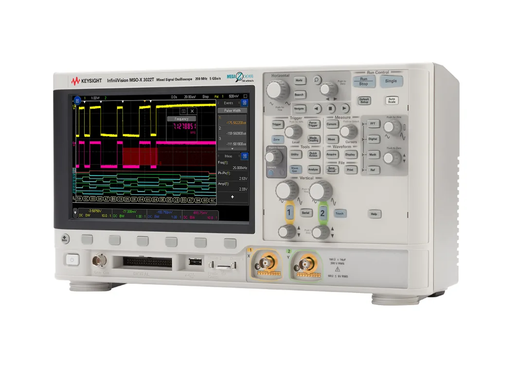Осциллограф смешанных сигналов Keysight MSOX3022T, 200 МГц, 2 аналоговых и 16 цифровых каналов
